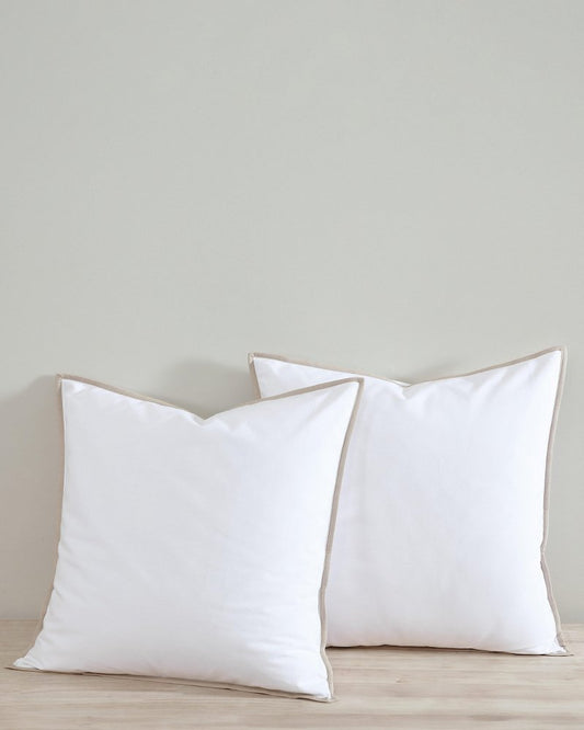 Tommy Bahama Bahama Basic Canvas White European Shams - Set of 2