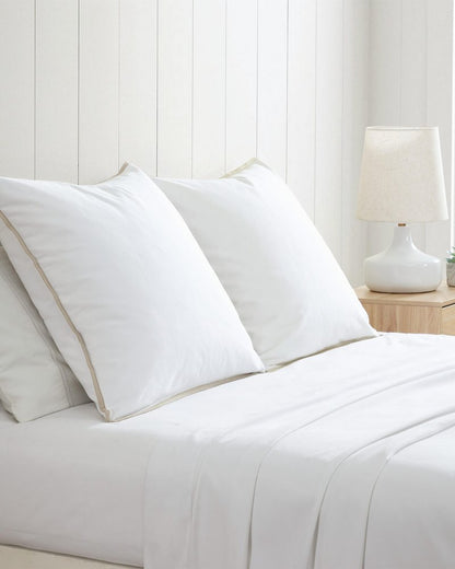 Tommy Bahama Bahama Basic Canvas White European Shams - Set of 2