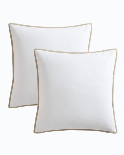 Tommy Bahama Bahama Basic Canvas White European Shams - Set of 2