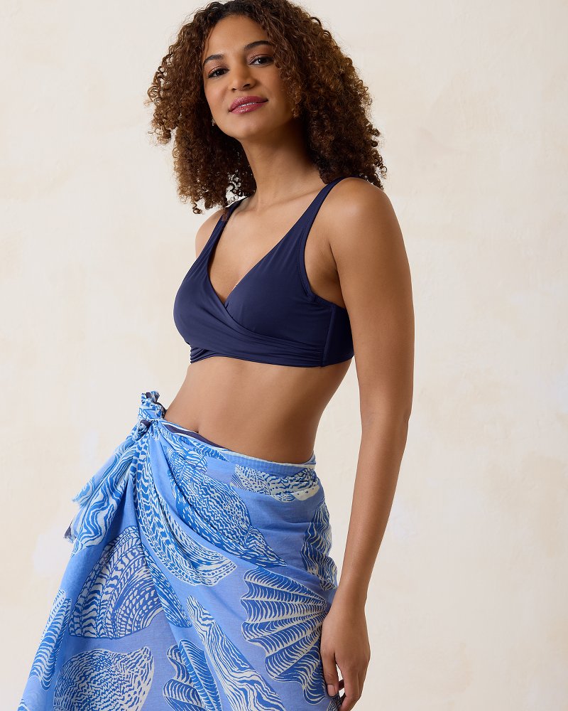 Tommy Bahama Pearl Underwire Wrap-Front Bikini Top