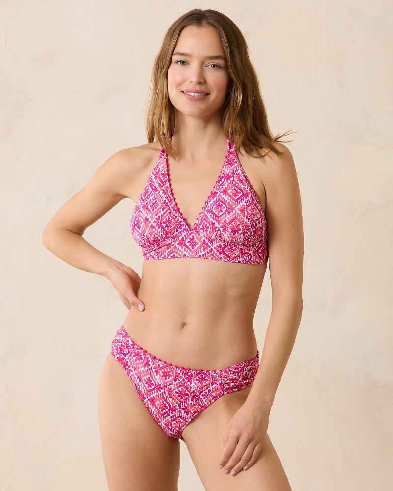 Tommy Bahama Island Cays Shell Beach Reversible Halter Bikini Top