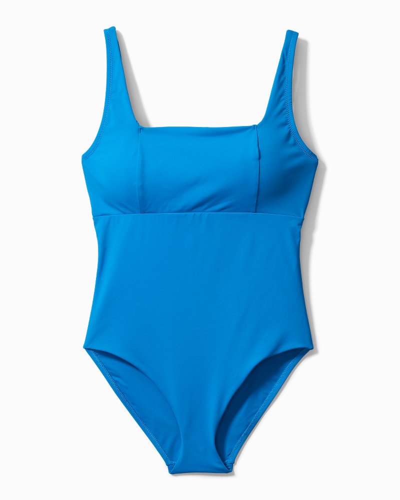 Tommy Bahama Palm Modern® Square Neck One-Piece Swimsuit