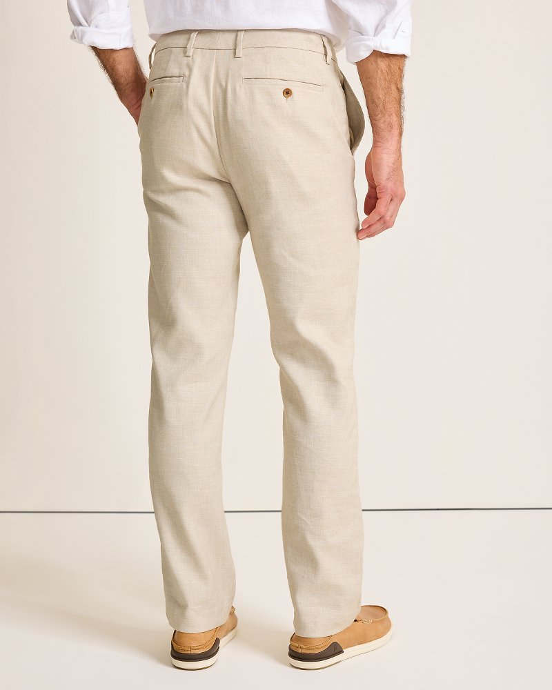 Tommy Bahama Latigo Beach Linen-Blend Flat-Front Pants
