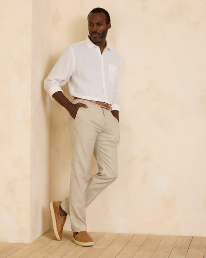 Tommy Bahama Latigo Beach Linen-Blend Flat-Front Pants