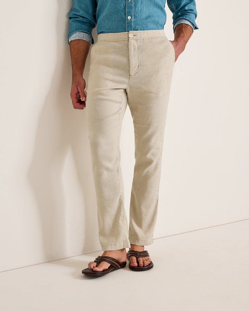 Tommy Bahama Beach Coast Linen-Blend Elastic-Waist Pants
