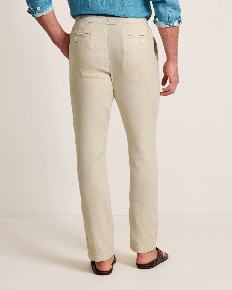 Tommy Bahama Beach Coast Linen-Blend Elastic-Waist Pants