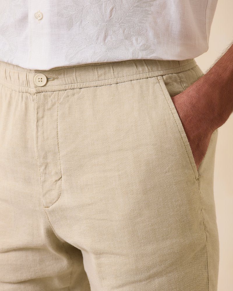Tommy Bahama Beach Coast Linen-Blend Elastic-Waist Pants