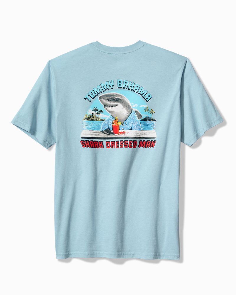 Tommy Bahama Shark Dressed Man Graphic T-Shirt