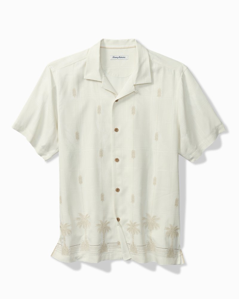 Tommy Bahama Pina Palms Embroidered Silk Camp Shirt