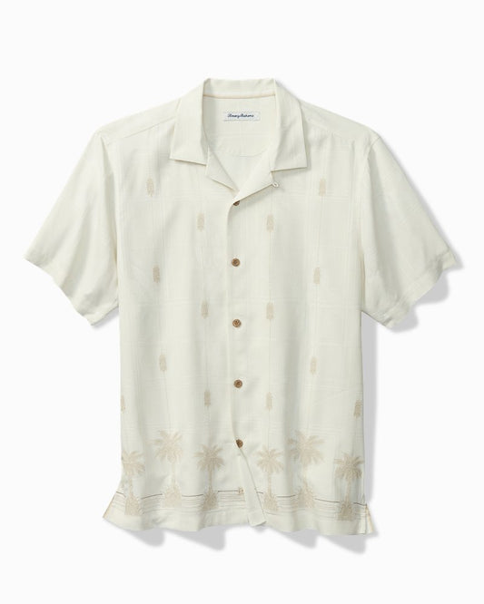 Tommy Bahama Pina Palms Embroidered Silk Camp Shirt