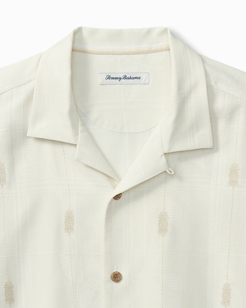 Tommy Bahama Pina Palms Embroidered Silk Camp Shirt