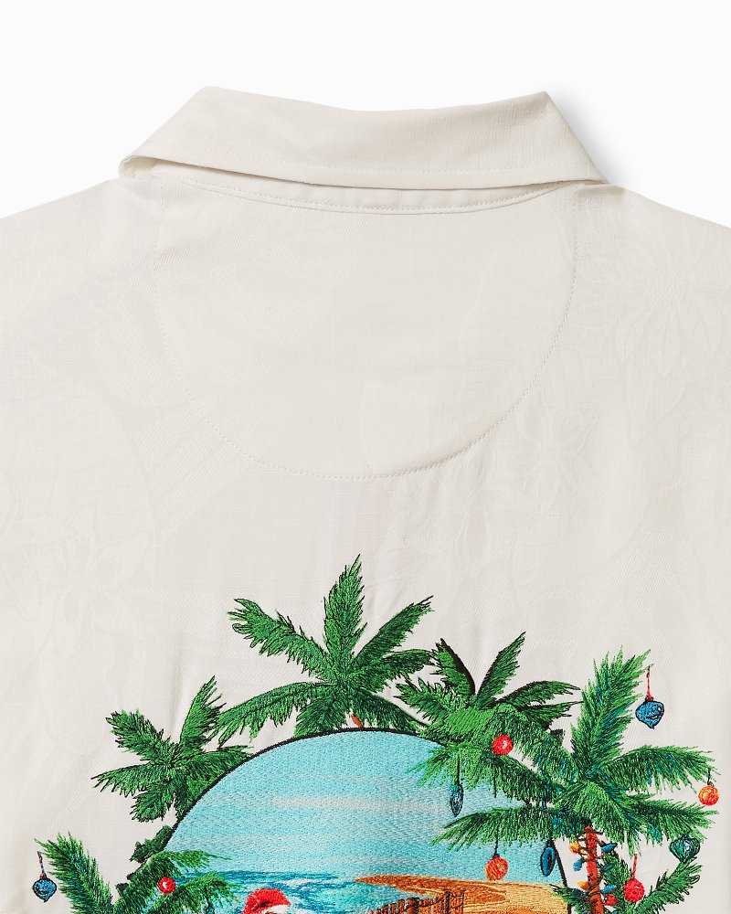Tommy Bahama Surf the Yule Tide Silk Camp Shirt