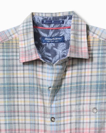 Tommy Bahama Coastline Cord Stretch Harbor Check Shirt