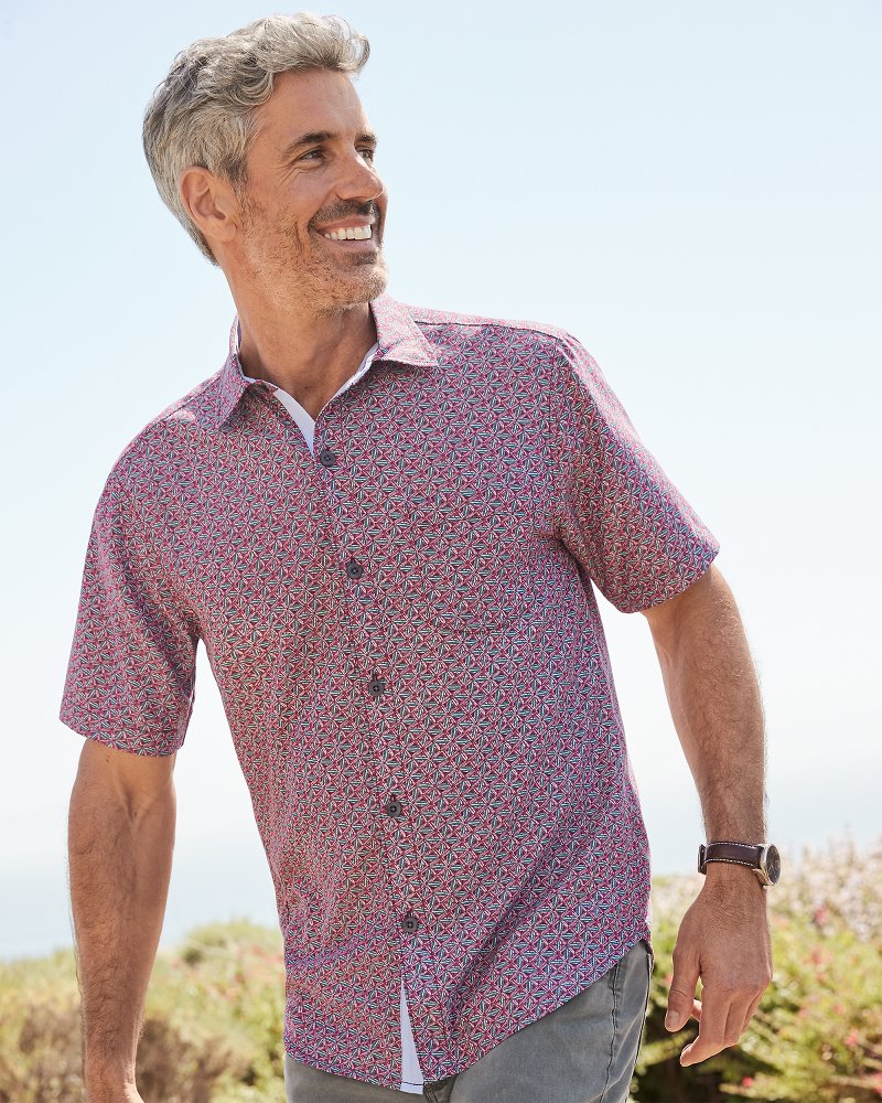 Tommy Bahama Coconut Point Beachcomber Geo IslandZone® Camp Shirt