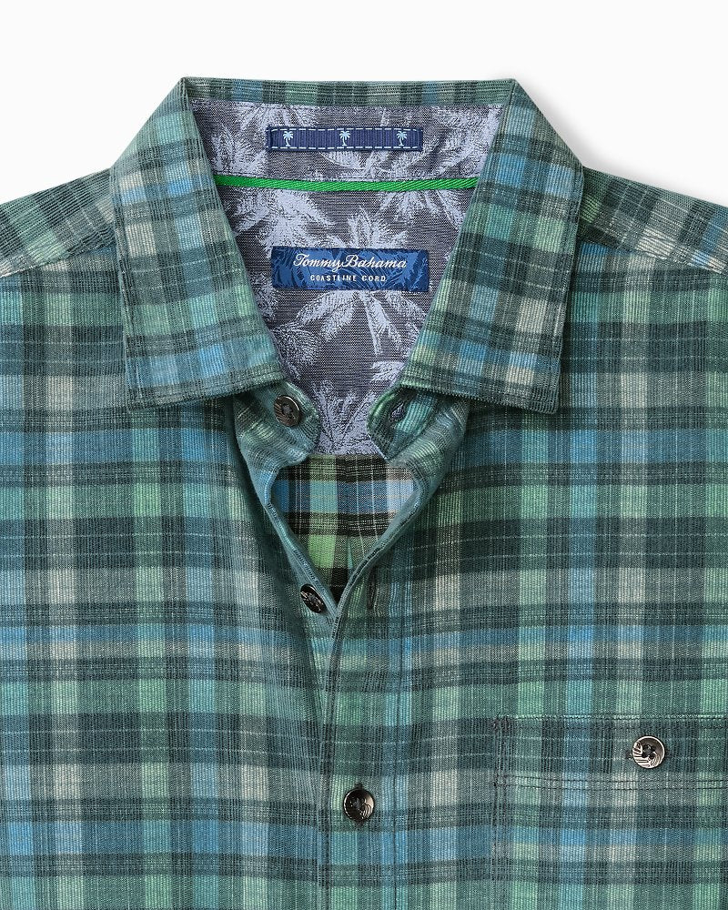 Tommy Bahama Coastline Cord Stretch Lagoon Check Shirt