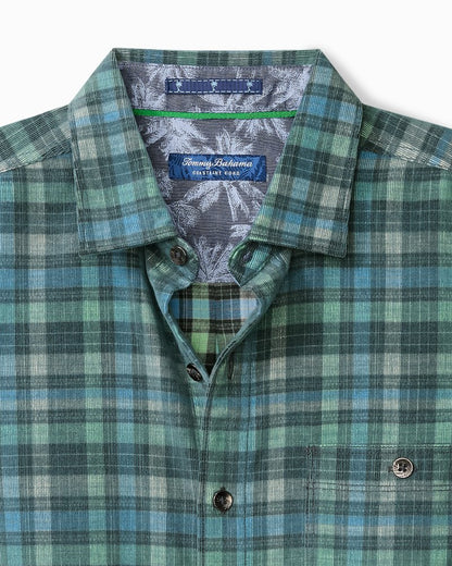 Tommy Bahama Coastline Cord Stretch Lagoon Check Shirt