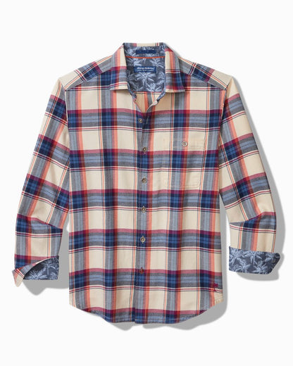 Tommy Bahama Canyon Beach Window Pane Stretch Flannel Shirt