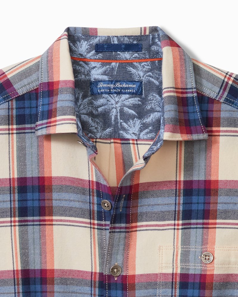 Tommy Bahama Canyon Beach Window Pane Stretch Flannel Shirt