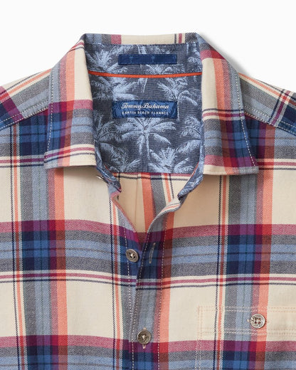 Tommy Bahama Canyon Beach Window Pane Stretch Flannel Shirt