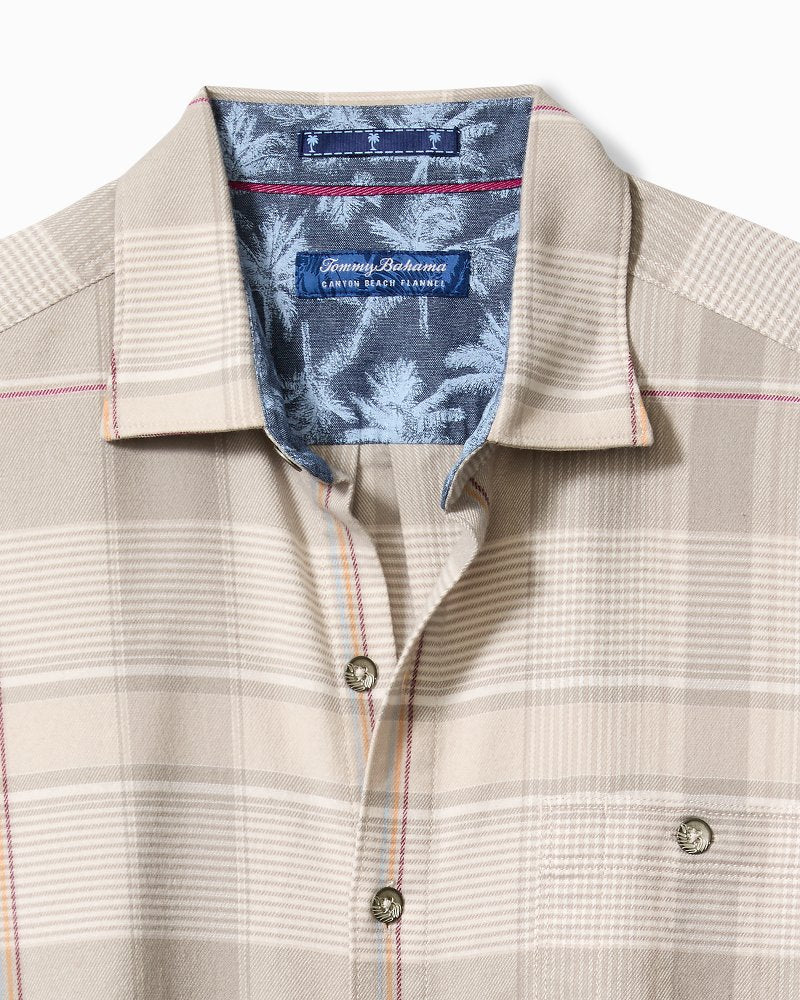 Tommy Bahama Canyon Beach Pebble Cay Plaid Stretch Flannel Shirt