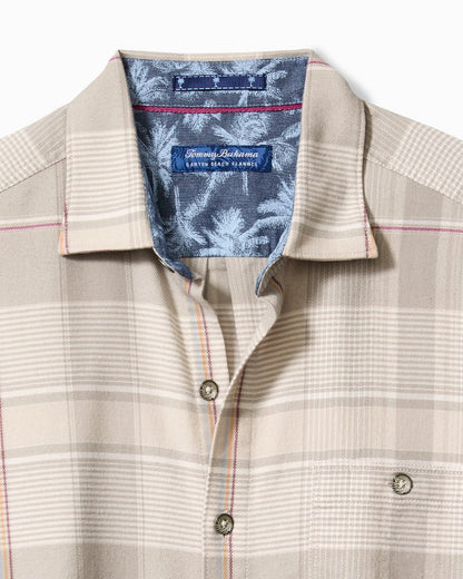 Tommy Bahama Canyon Beach Pebble Cay Plaid Stretch Flannel Shirt