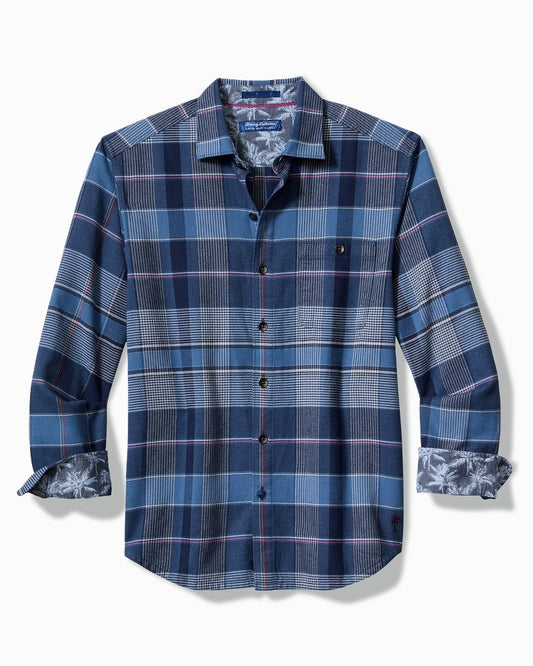Tommy Bahama Canyon Beach Pebble Cay Plaid Stretch Flannel Shirt