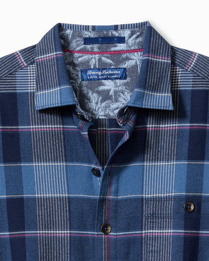 Tommy Bahama Canyon Beach Pebble Cay Plaid Stretch Flannel Shirt