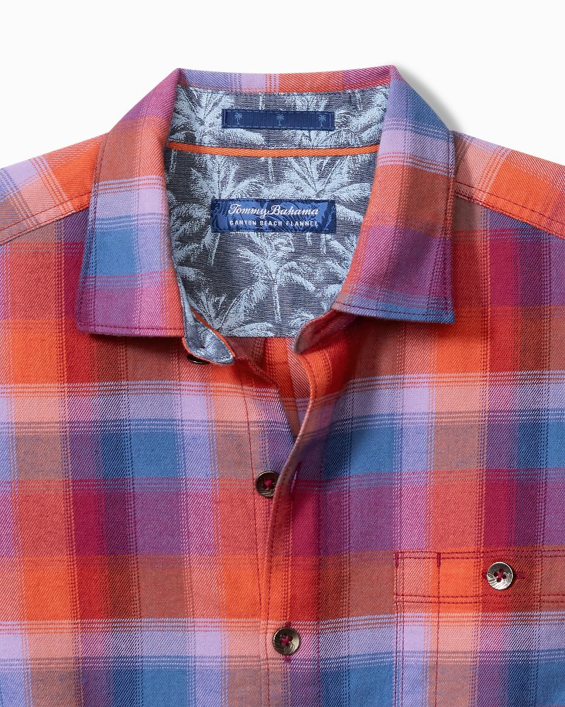 Tommy Bahama Canyon Beach Fireside Check Stretch Flannel Shirt