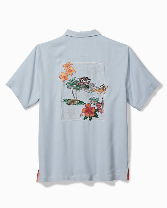 Tommy Bahama Disney Huladay Sleigh Ride Silk Camp Shirt