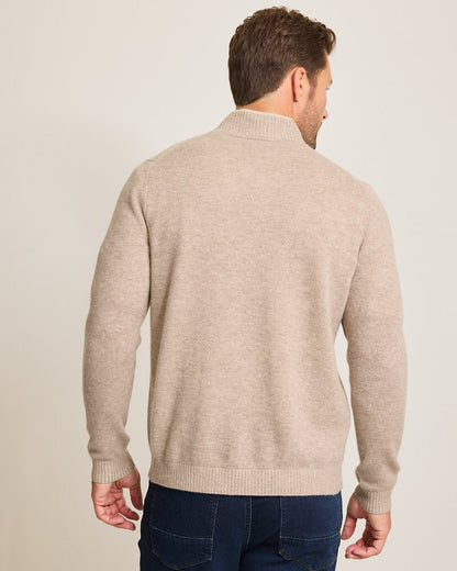 Tommy Bahama Soft Sands Cashmere Button-Mock Sweater