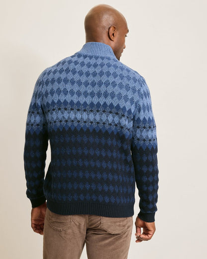 Tommy Bahama Ombré Argyle Half-Zip Sweater