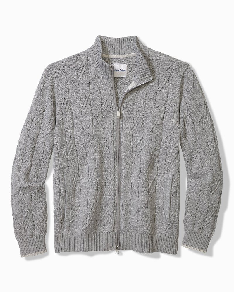 Tommy Bahama Capital Cable Full-Zip Cardigan