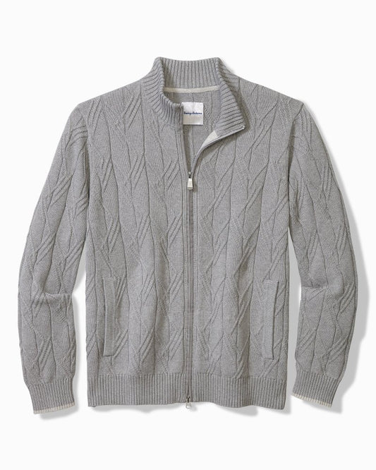 Tommy Bahama Capital Cable Full-Zip Cardigan