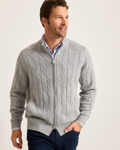 Tommy Bahama Capital Cable Full-Zip Cardigan