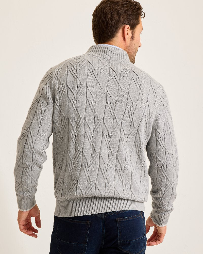 Tommy Bahama Capital Cable Full-Zip Cardigan