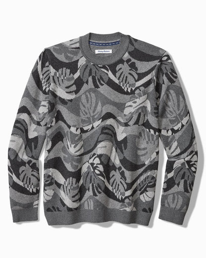 Tommy Bahama Monstera Camouflage Crew Sweater