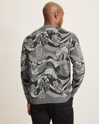 Tommy Bahama Monstera Camouflage Crew Sweater