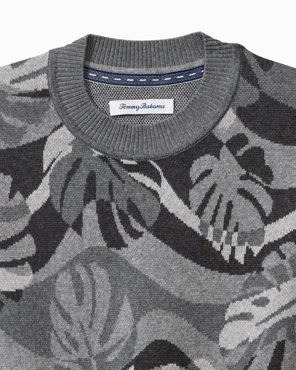Tommy Bahama Monstera Camouflage Crew Sweater