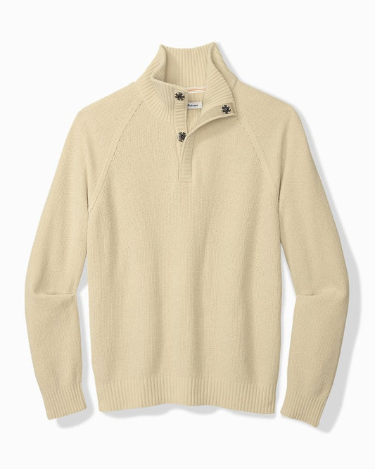 Tommy Bahama Shoreline Surfcomber Snap-Mock Sweater