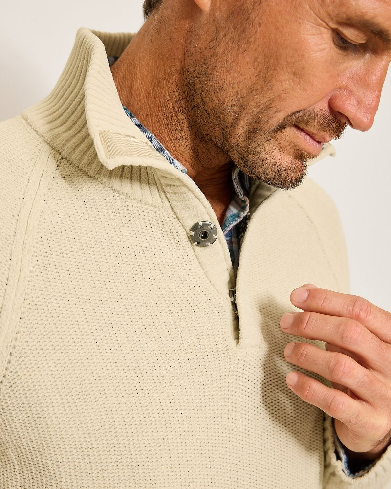 Tommy Bahama Shoreline Surfcomber Snap-Mock Sweater