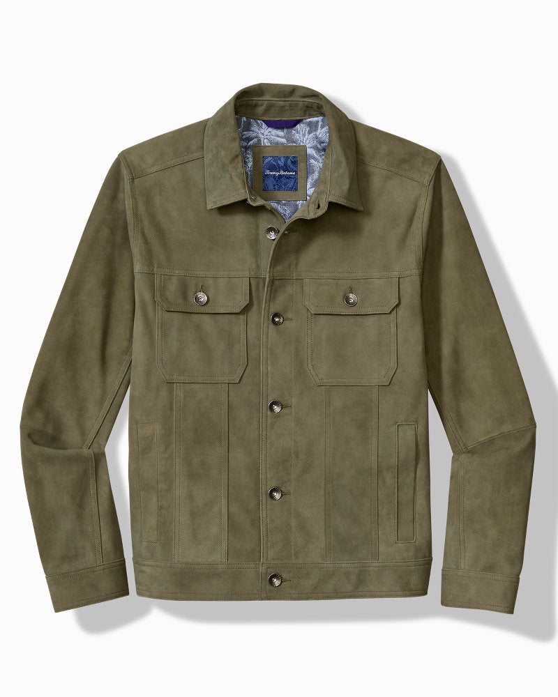 Tommy Bahama Pine Lake Suede Trucker Jacket