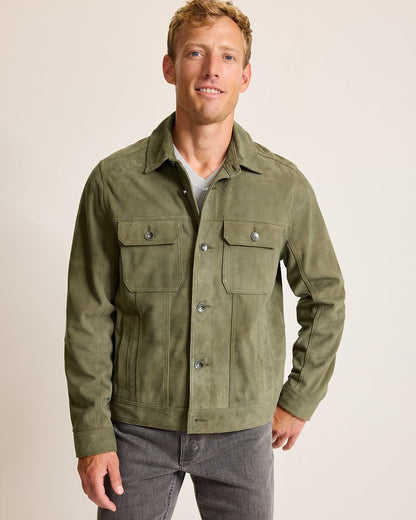 Tommy Bahama Pine Lake Suede Trucker Jacket