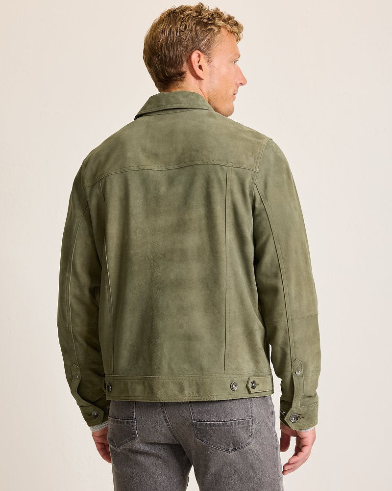 Tommy Bahama Pine Lake Suede Trucker Jacket