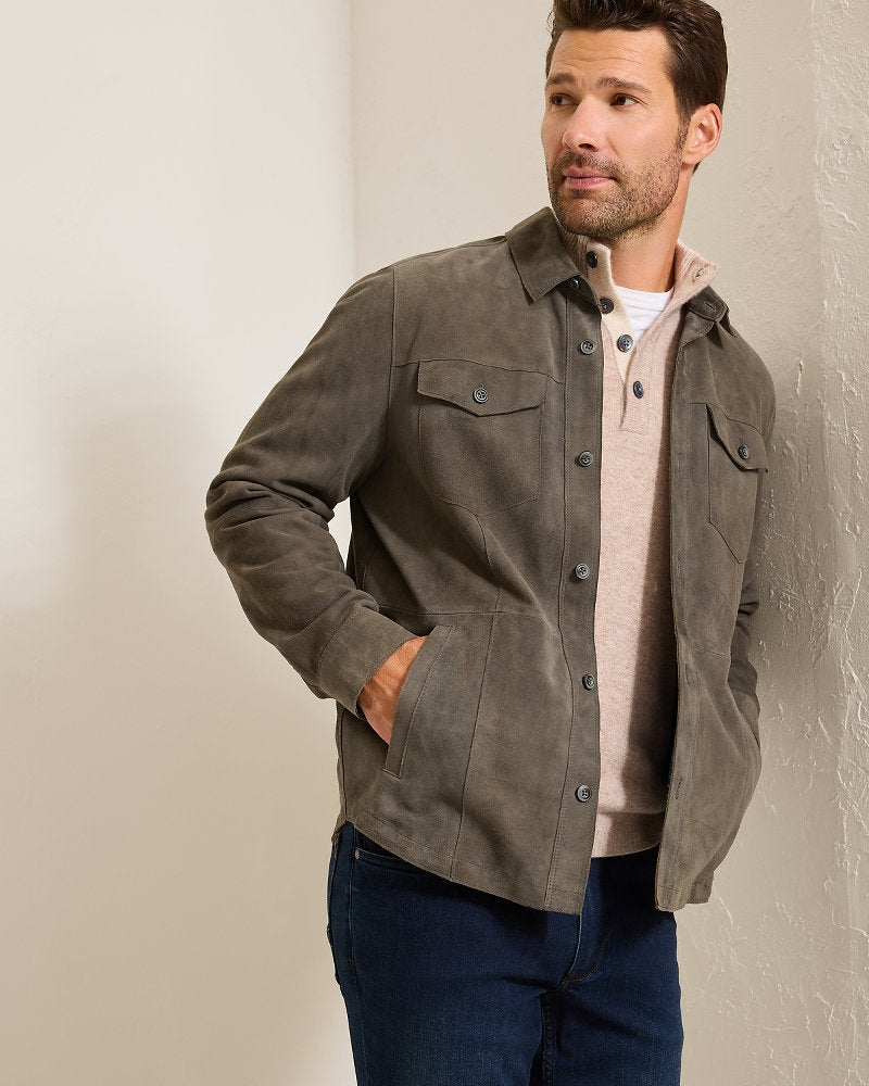 Tommy Bahama Boulder Ridge Suede Shirt Jacket