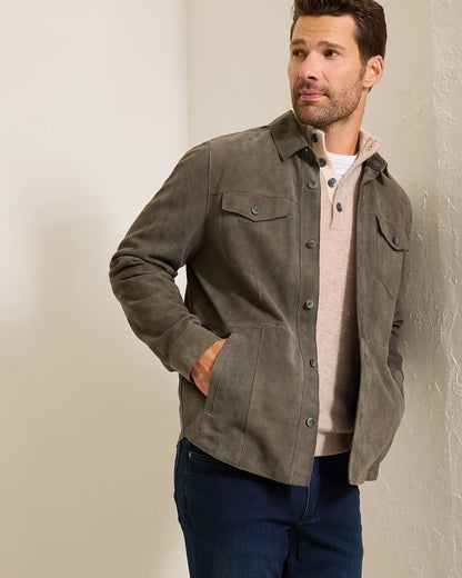 Tommy Bahama Boulder Ridge Suede Shirt Jacket