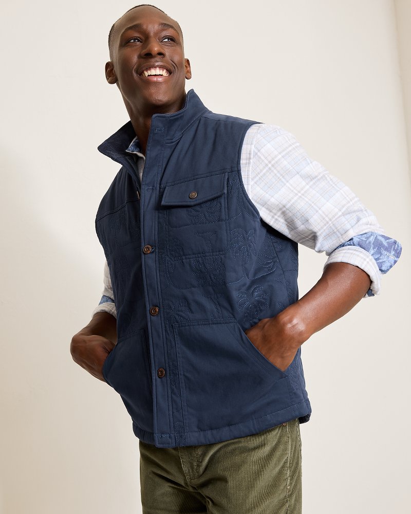 Tommy Bahama Palisades Palm Quilted Vest