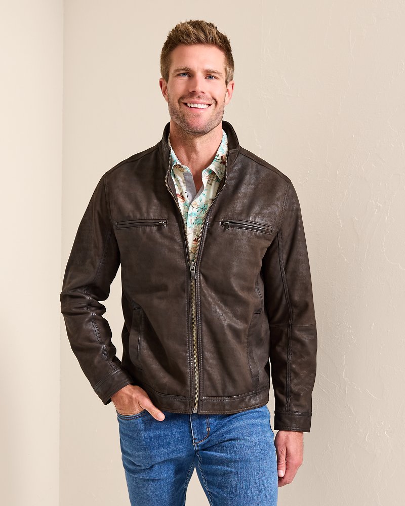 Tommy Bahama Highland Rocker Leather Jacket