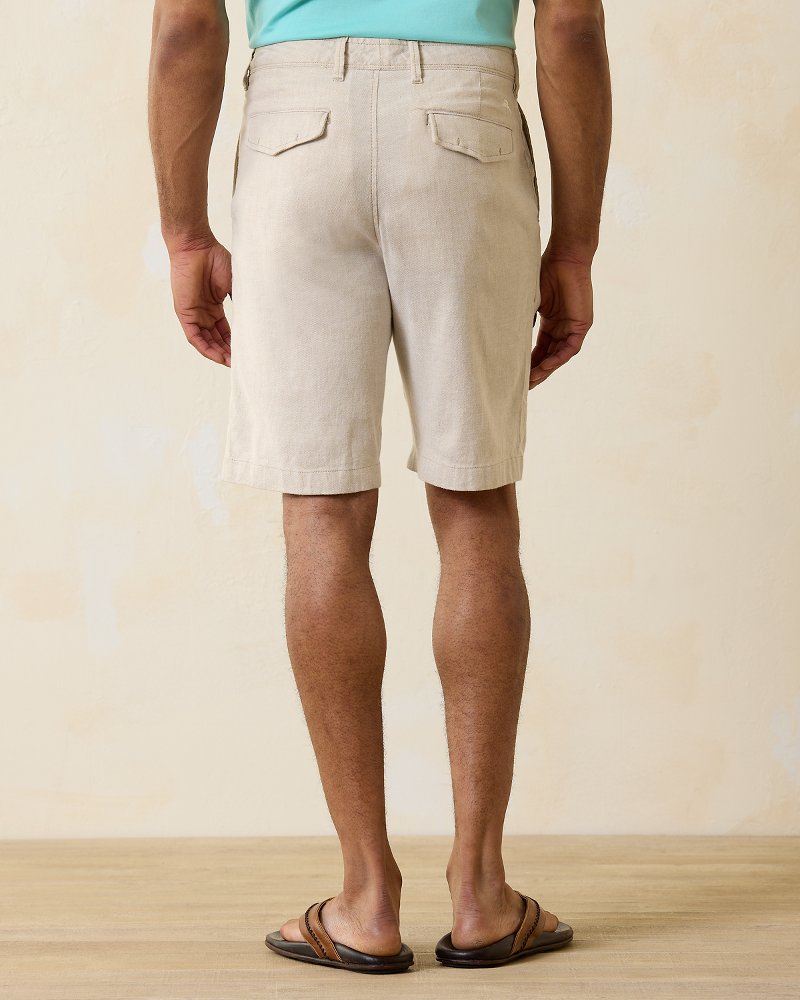Tommy Bahama Beach Coast Linen-Blend Flat-Front 10-Inch Shorts