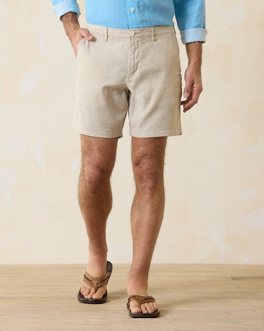 Tommy Bahama Beach Coast Linen-Blend Flat-Front 8-Inch Shorts