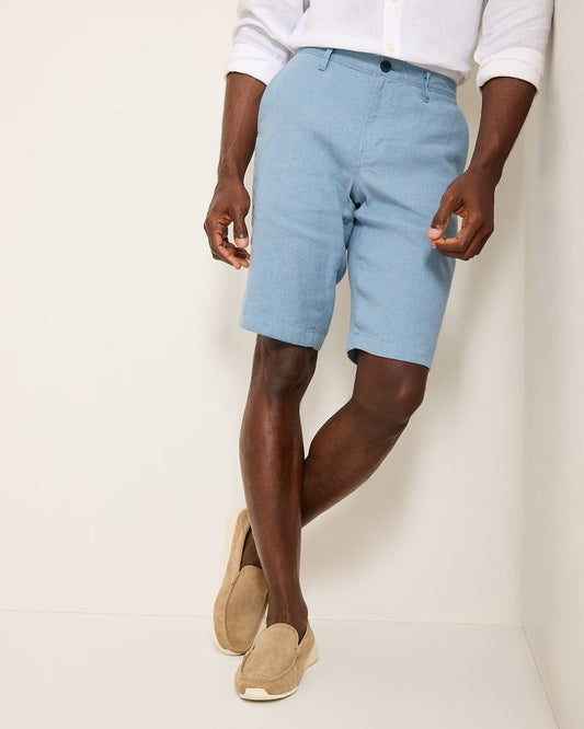 Tommy Bahama Beach Coast Linen-Blend Flat-Front 12-Inch Shorts